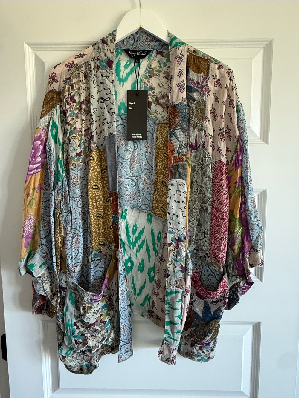 Young Threads NWT Patchwork Boho Kimono – Large